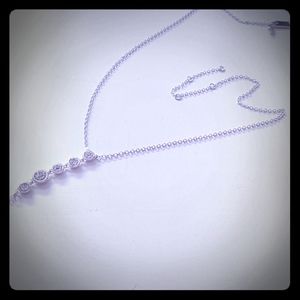 Y-shaped jeweled necklace